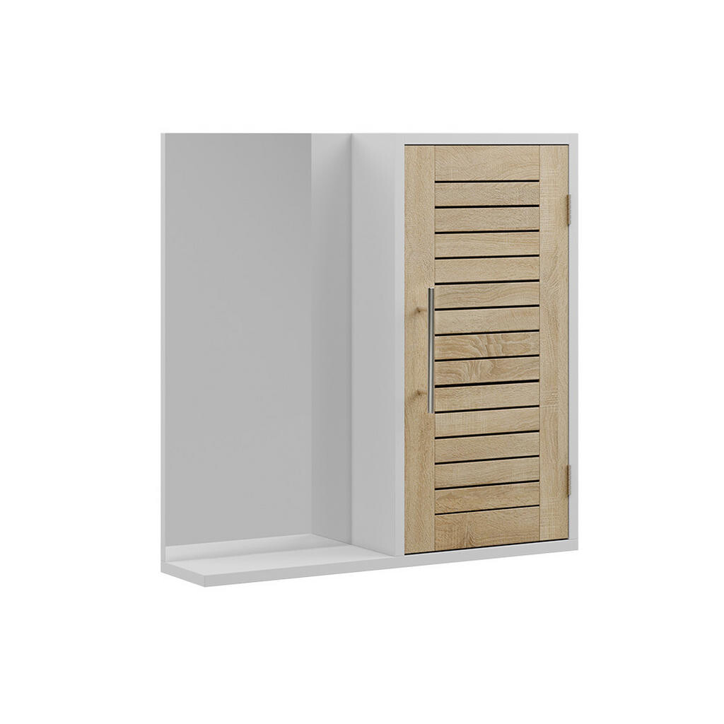 Vicco KOUPELNOVÁ ZRCADLOVÁ SKŘÍŇKA Looma Bílá/dub 60 x 60 cm se 3 přihrádkami