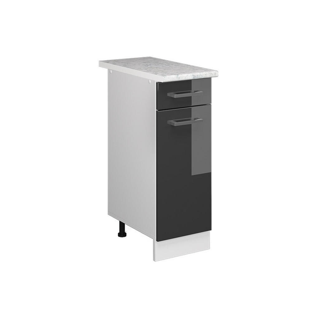 Vicco SPODNÍ SKŘÍŇKA KUCHYŇSKÉ LINKY R-Line Antracitový vysoký lesk 30 cm s pracovní deskou