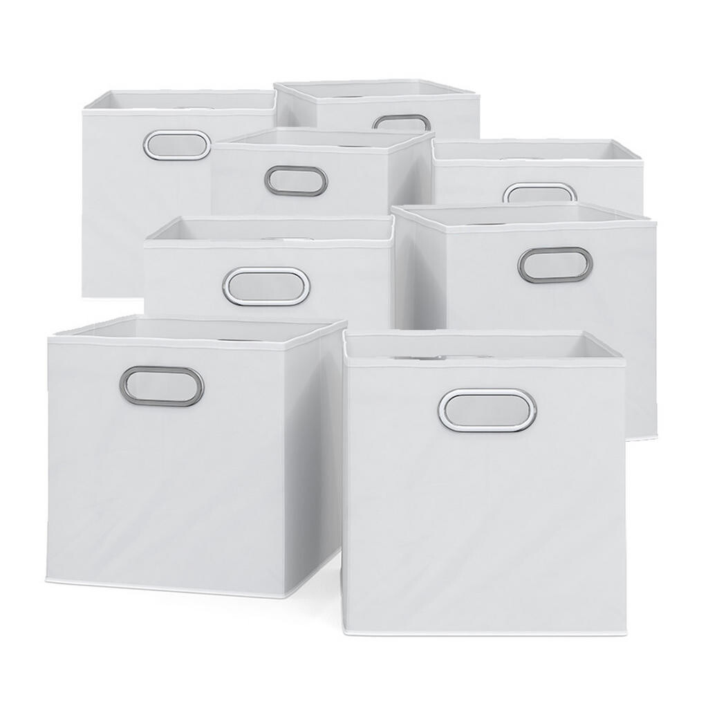 Vicco SKLÁDACÍ BOX Bílá 30 x 30 cm Sada 8 kusů