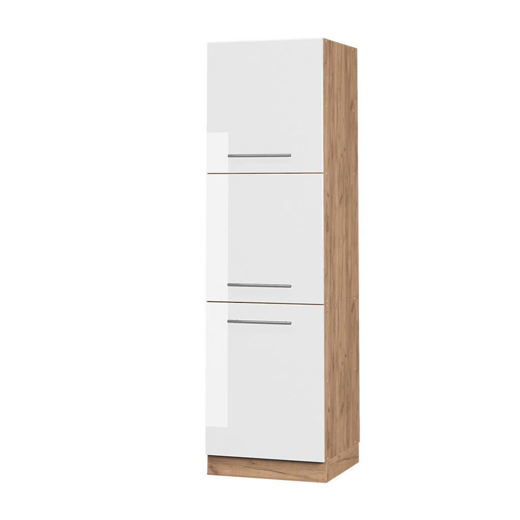 Vicco VYSOKÁ SKŘÍŇ Fame-Line, Bílá vysoký lesk/Zlatý mocný dub, 60 cm