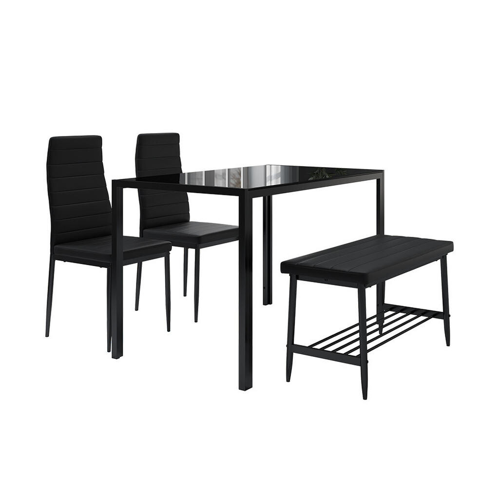 Vicco JÍDELNÍ SET Grand Černá 120 x 70 cm 4dílná sada