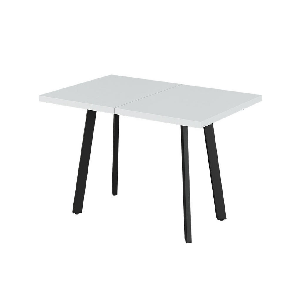 Vicco JÍDELNÍ STŮL Tisko, Bílá/Černá, 120-160 x 80 cm s výsuvnou deskou stolu