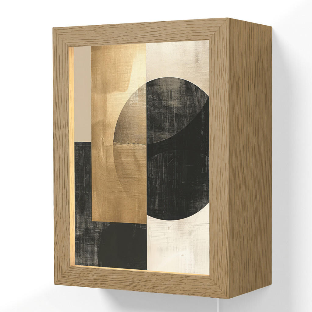 OnlyWow NÁSTĚNNÁ LAMPA Abstraktní - Moderní - Černá - Zlatá 15x20 cm