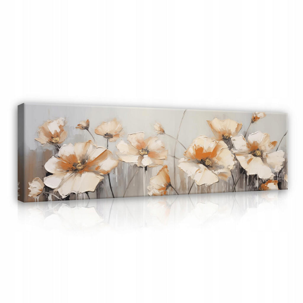 Wallarena ABSTRAKTNÍ květinové obrazy do moderní ložnice 145x45