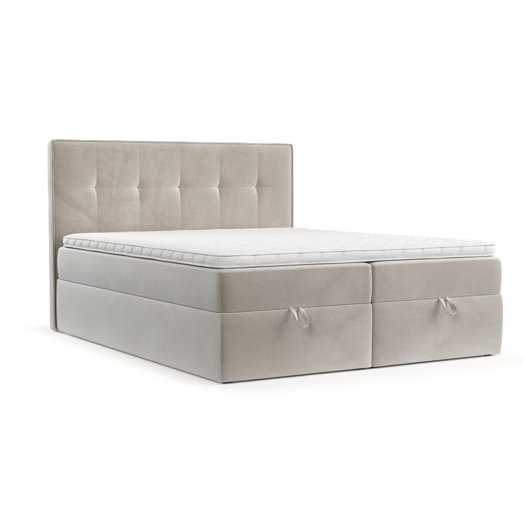 AltaBeds POSTEL BOXSPRING TIVRA 200/200 Světle béžová