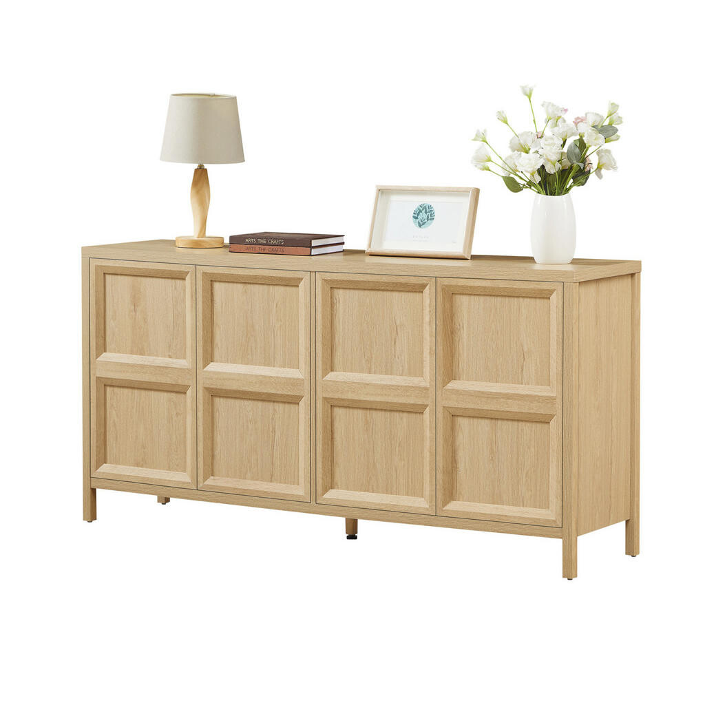 OKWISH BOČNÍ skříň 160/40/80 cm dub z MDF s tip-on otevíráním a tichým dovíráním