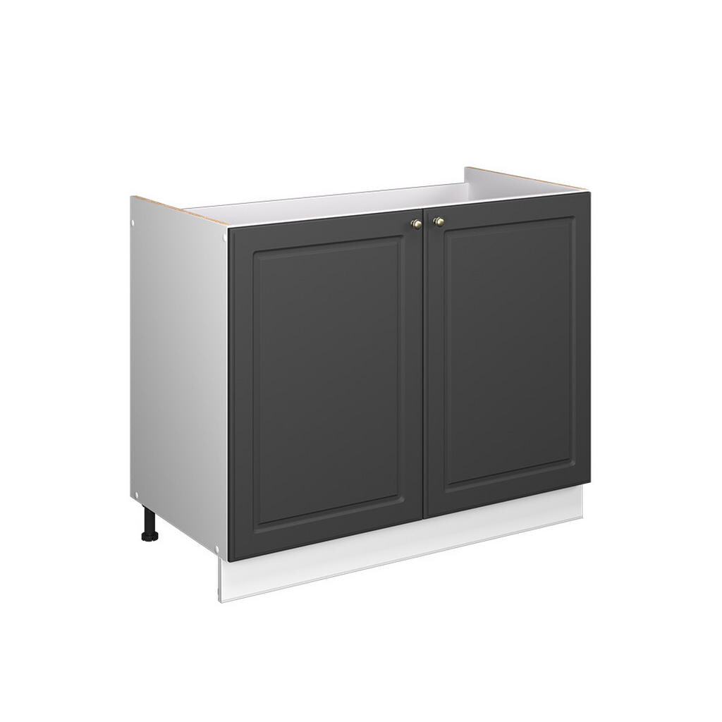Vicco SKŘÍŇKA POD DŘEZ Fame-Line, Anthrazit-Gold Landhaus/Bílá, 100 cm bez pracovní desky