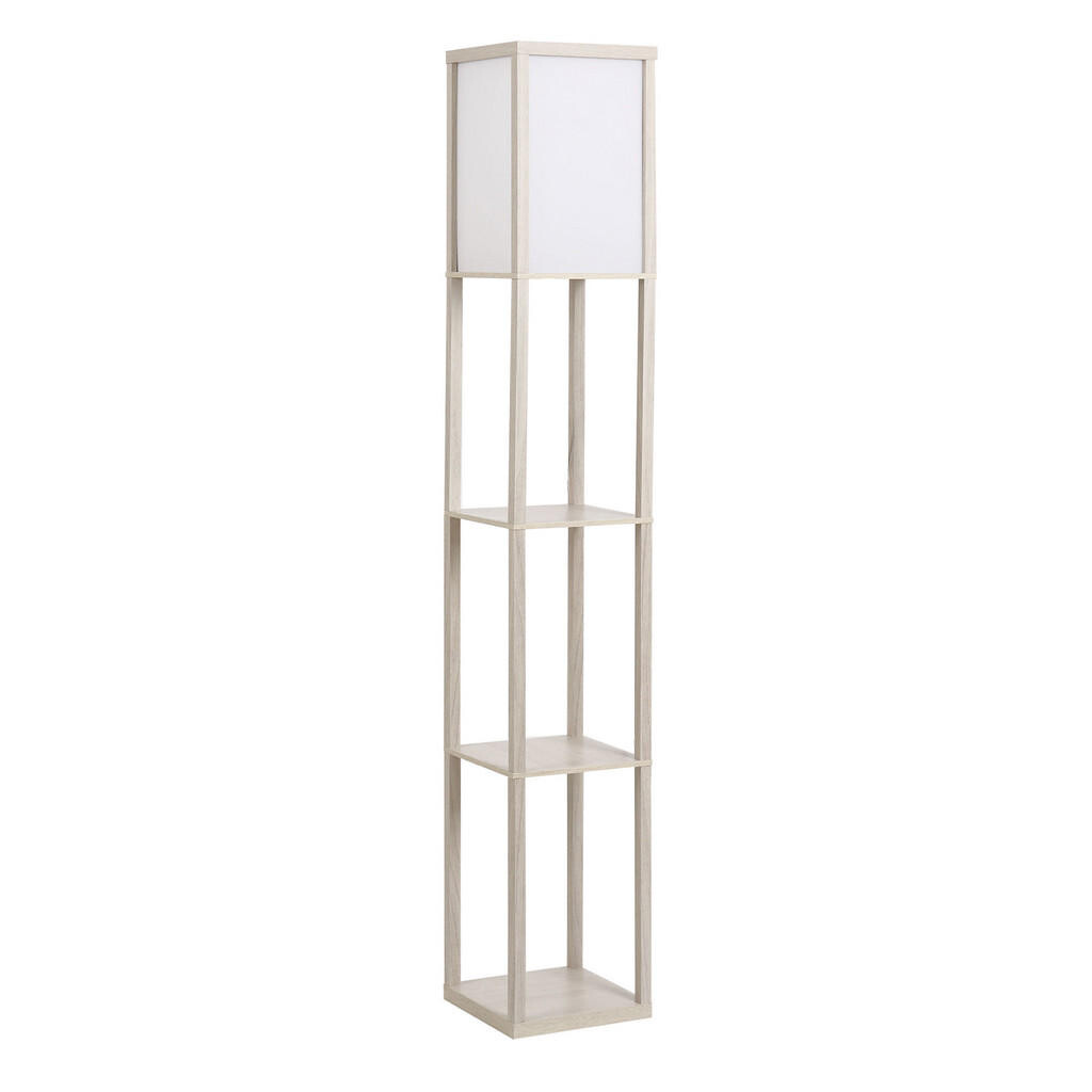 HOMCOM STOJACÍ LAMPY Osvětlení se 3 policemi E27 do 40 W E1-MDF dub+bílá