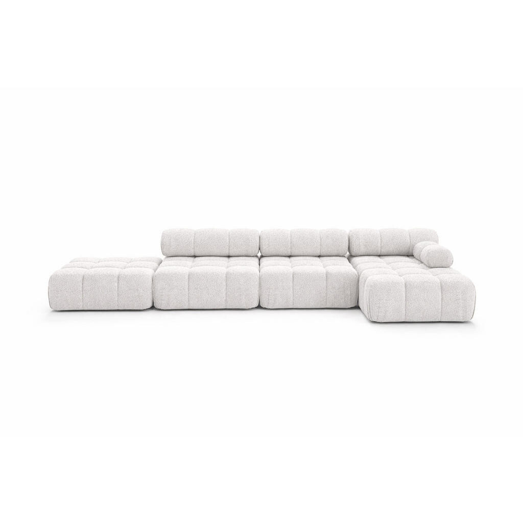 Kaiser Möbel ROHOVÁ SEDAČKA ve tvaru L XL, tkanina Bouclé Abriamo, Ecru, Pravá strana, Selia L XL