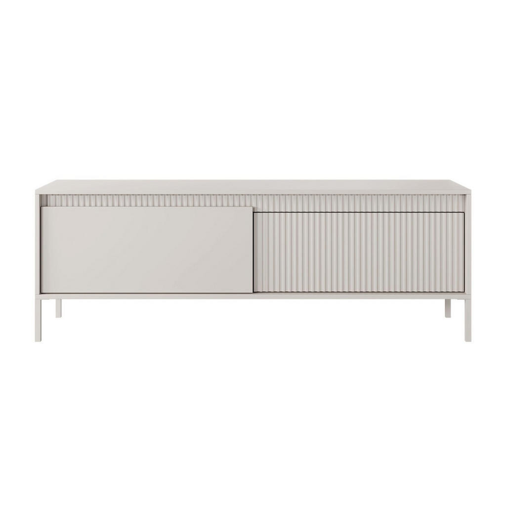 Selsey TV stolek Falsetto béžový s 3D strukturou čela 154/53/40 cm