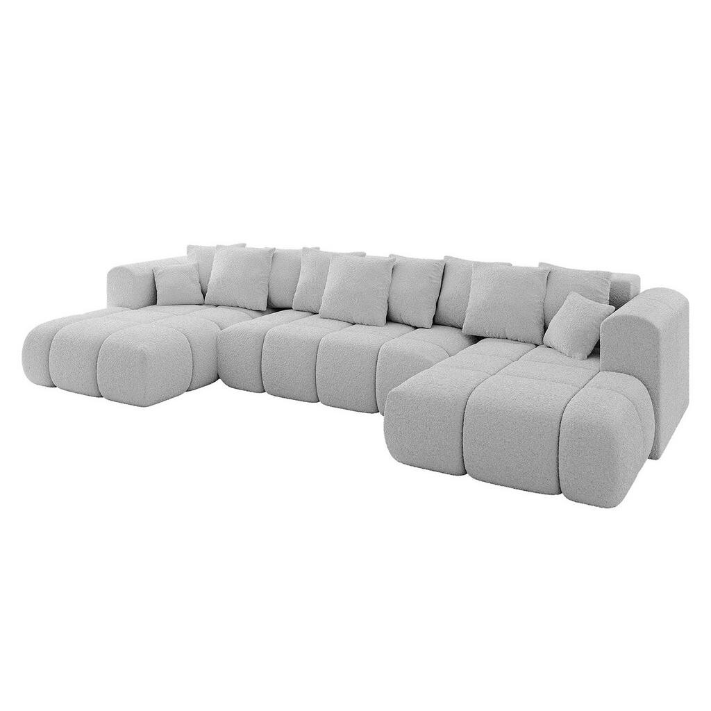 ALTDECOR SEDACÍ SOUPRAVA CLOUD-U-v1 405 x 185 x 90 světle šedá buklé