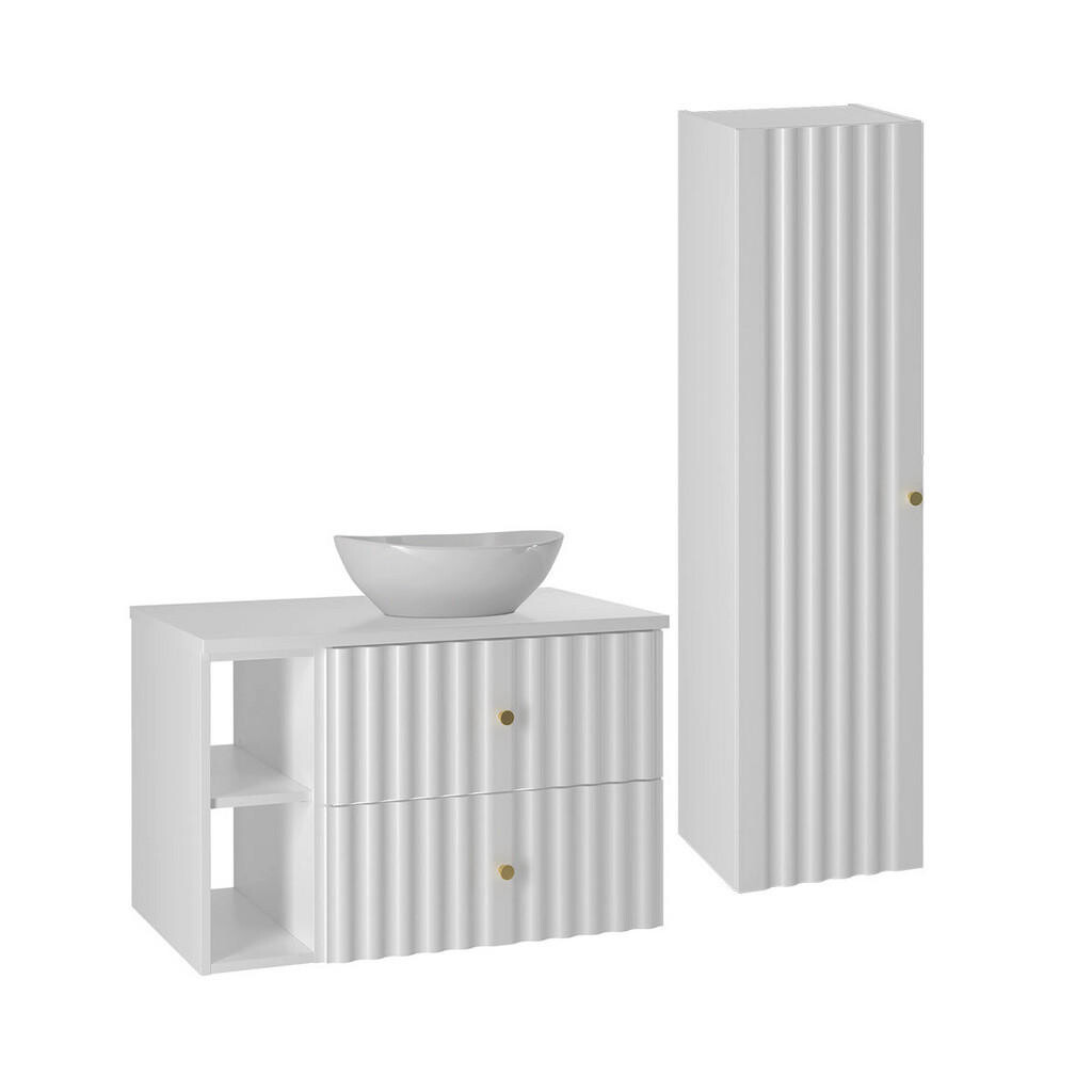 Petits-meubles KOUPELNOVÝ NÁBYTEK 80.6cm Izae 2er-Set Bílá