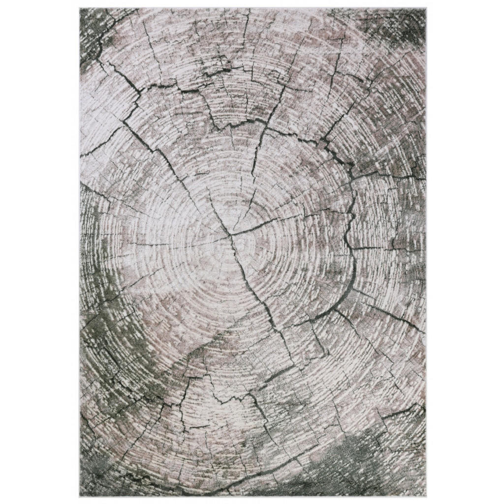 Mazovia KOBEREC zelený struktura dřeva - 160 x 230 cm