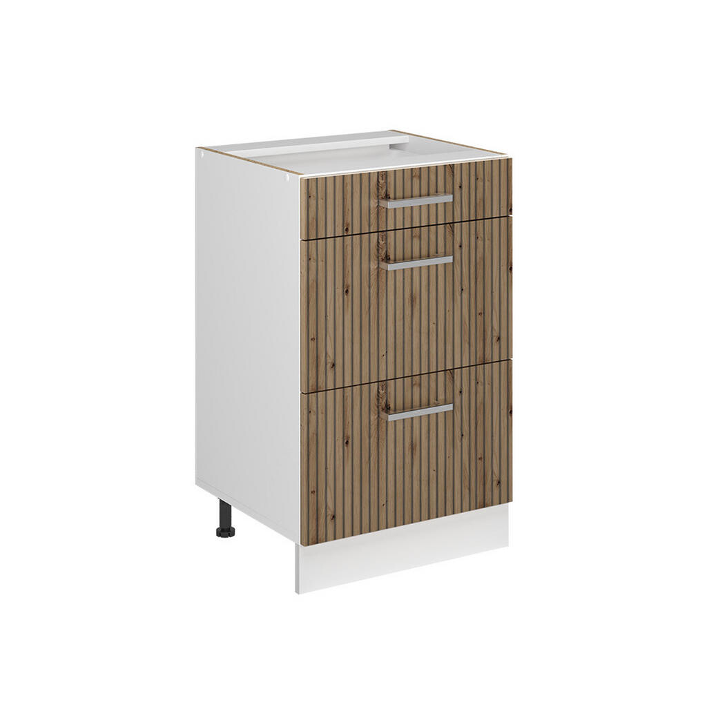 Vicco SPODNÍ SKŘÍŇKA KUCHYŇSKÉ LINKY R-Line, Řemeslný dub/Bílá, 50 cm bez pracovní desky