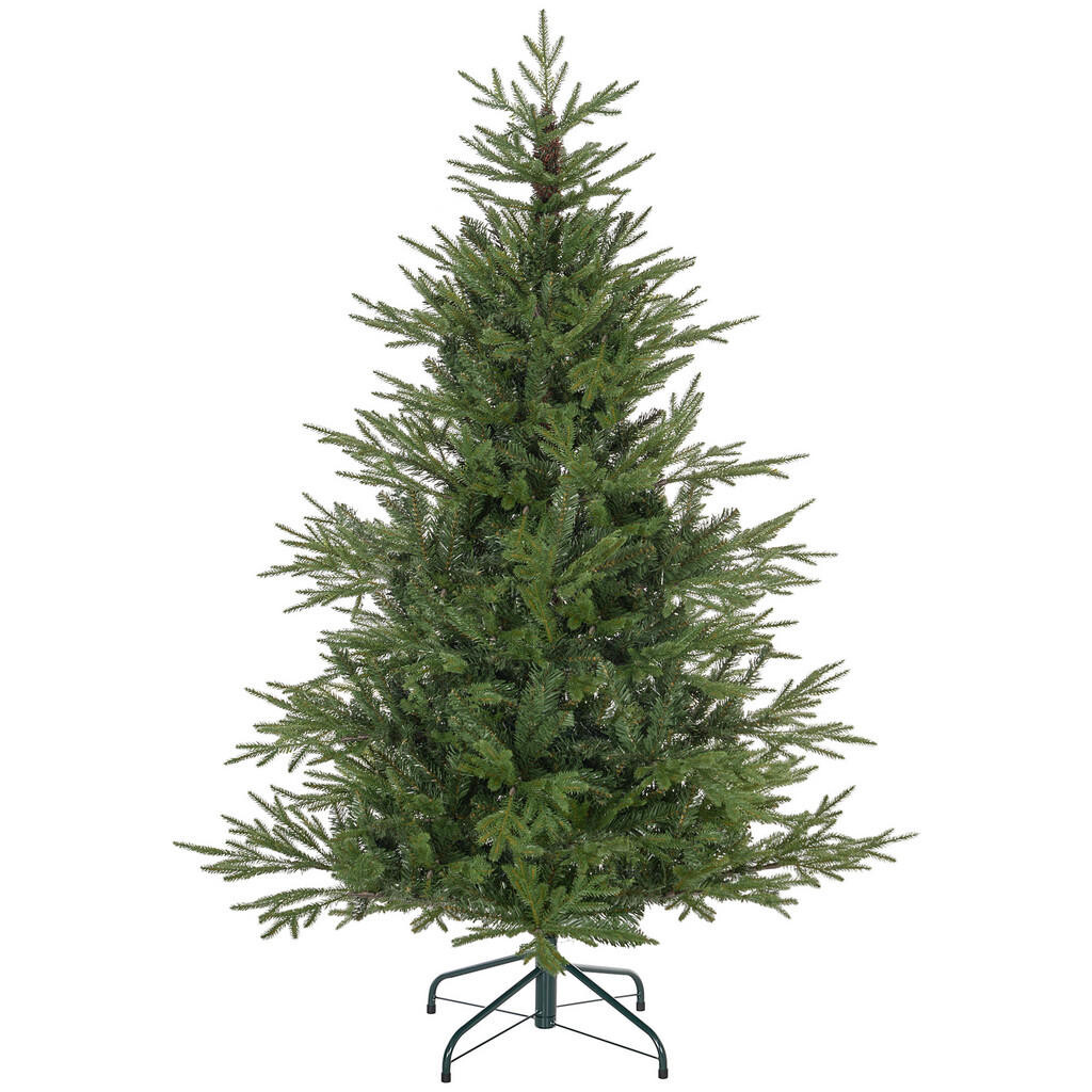 HOMCOM UMĚLÝ vánoční stromek, 150 cm vánoční stromek s 1724 větvičkami, kovový stojan