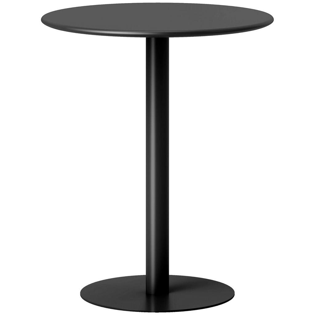 HOMCOM JÍDELNÍ STŮL, Kulatý kuchyňský stůl pro 2 osoby, Moderní jídelní stůl, Černý
