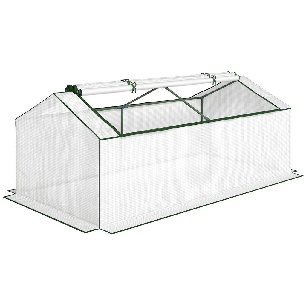 Outsunny SKLENÍK NA RAJČATA s roletovým oknem 180/90/70 cm