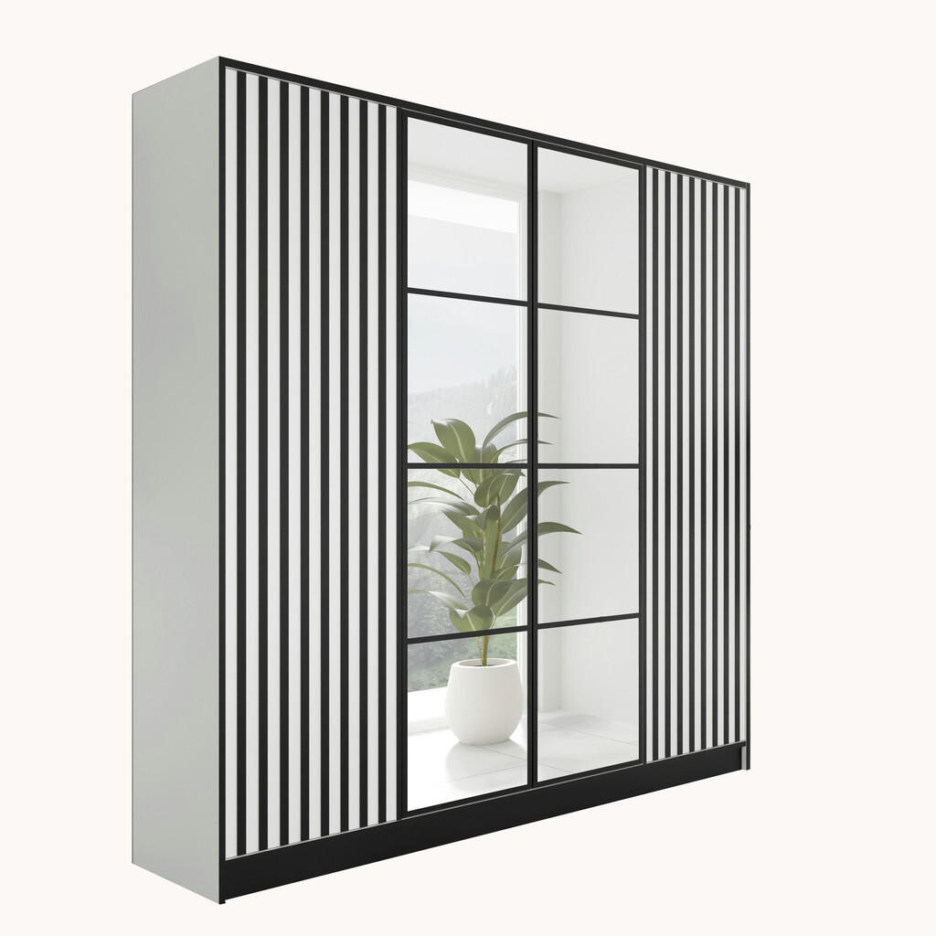 Kier Furniture ŠATNÍ SKŘÍŇ EDEN 4D v3 - 206,4x205x39 cm - Bílá