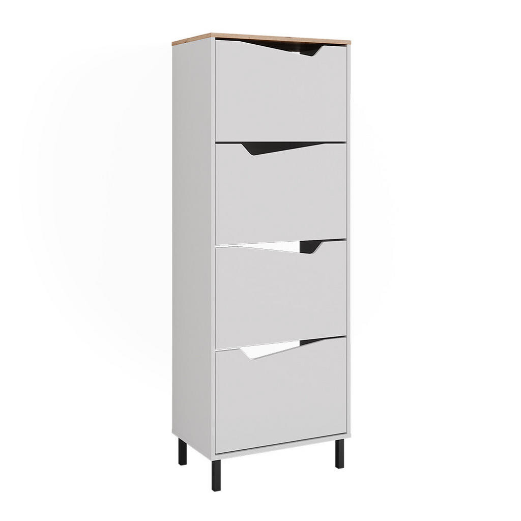 Vicco BOTNÍK NA BOTY Marelle Bílá/Artisan 60 x 167.4 cm se 4 přihrádkami