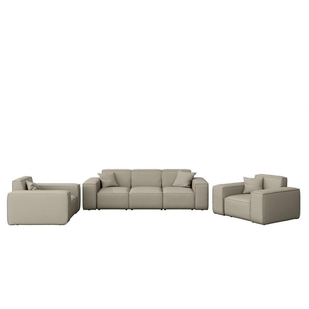 Kaiser Möbel ZAHRADNÍ SEDACÍ SOUPRAVA 3+1+1 MALIBU tkanina Odyssey Tmavě béžová