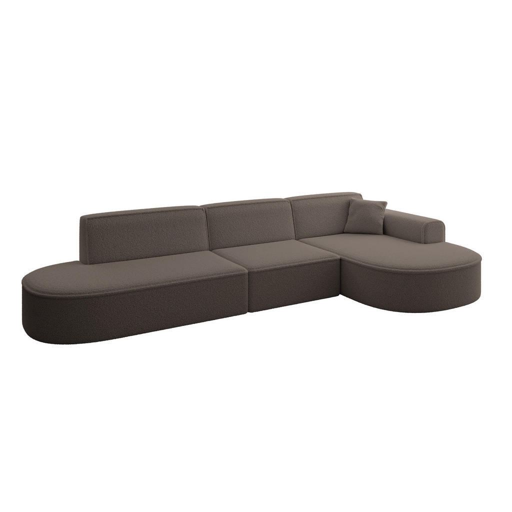 ALTDECOR ROHOVÁ SEDACÍ SOUPRAVA s otomanem vpravo MARI-L2 – 328 × 171 × 79 cm, hnědá, buklé