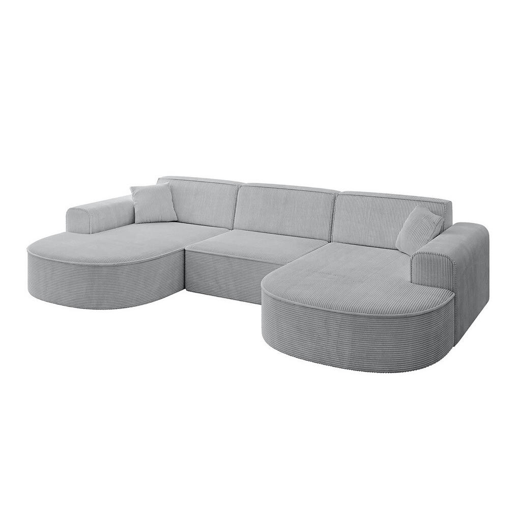 ALTDECOR SEDACÍ SOUPRAVA MARI-U1 – 303x171x79 cm šedý manšestr