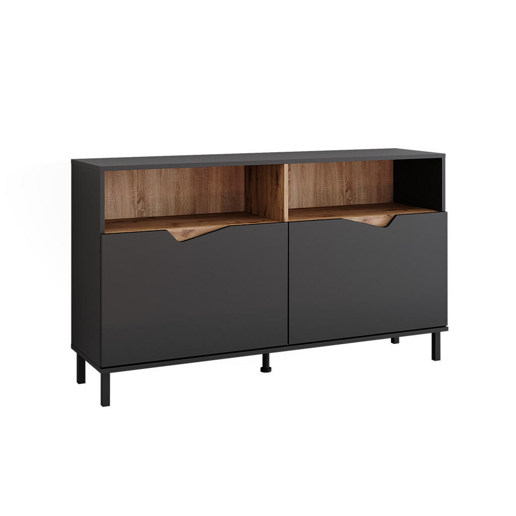 Vicco KREDENC Marelle Antracit/Artisan 140 x 81.3 cm se 2 dveřmi
