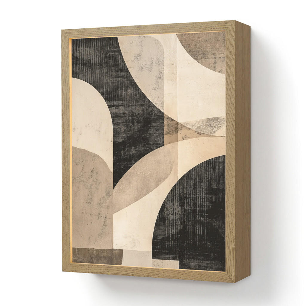 OnlyWow NÁSTĚNNÁ LAMPA S AKUMULÁTOREM Abstraktní - Tvary - Moderní - Béžová 30x40 cm