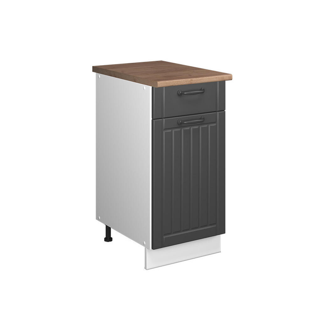 Vicco SPODNÍ SKŘÍŇKA PRO DŘEZ/VARNOU DESKU Fame-Line, Tmavě šedá/Bílá, 40 cm, PD Dub