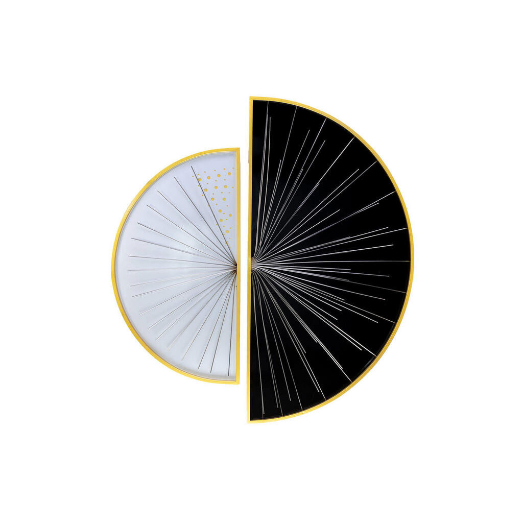 KUNSTLOFT KOVOVÁ NÁSTĚNNÁ DEKORACE ČERNÁ, 91/81 CM