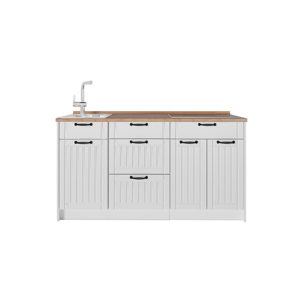 Vicco KUCHYŇSKÝ BLOK Fame-Line, Bílý venkovský dům/Bílá, 150 cm, PD Dub