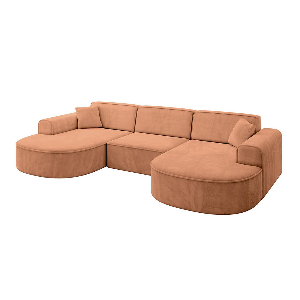 ALTDECOR SEDACÍ SOUPRAVA MARI-U1 – 303 x 171 x 79 cm, oranžový velur