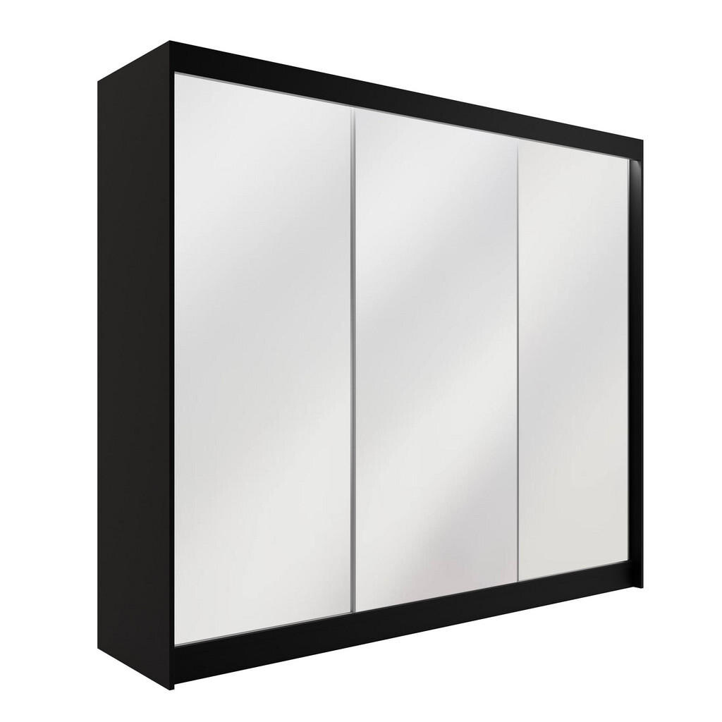 ALTDECOR ŠATNÍ SKŘÍŇ AMOHA s LED – 250 cm – černá