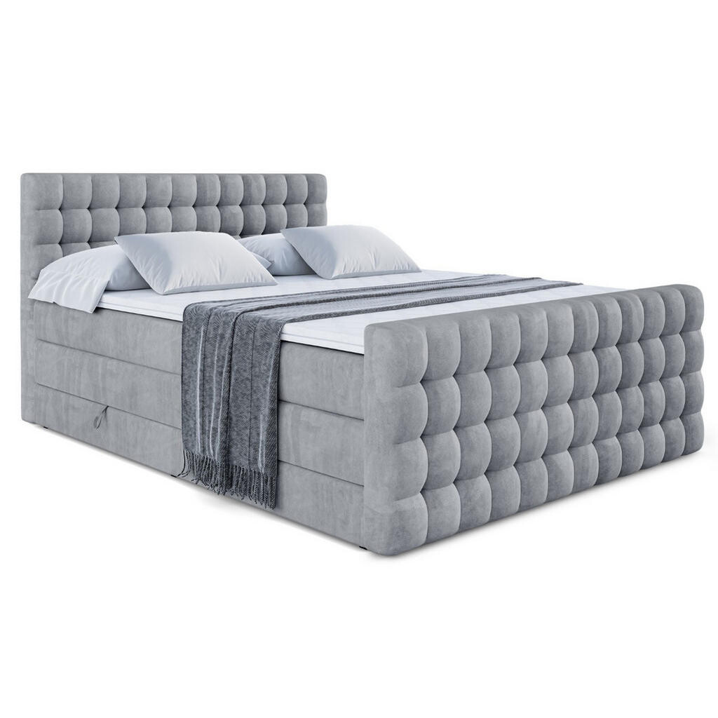 ALTDECOR POSTEL boxspring VIONE-Z KING – 180 x 200 – H3/H4 – šedá
