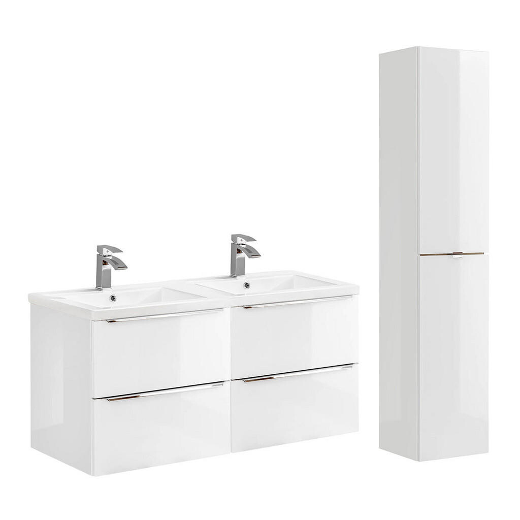 Petits-meubles KOUPELNOVÝ NÁBYTEK 120cm April 2er-Set Bílá