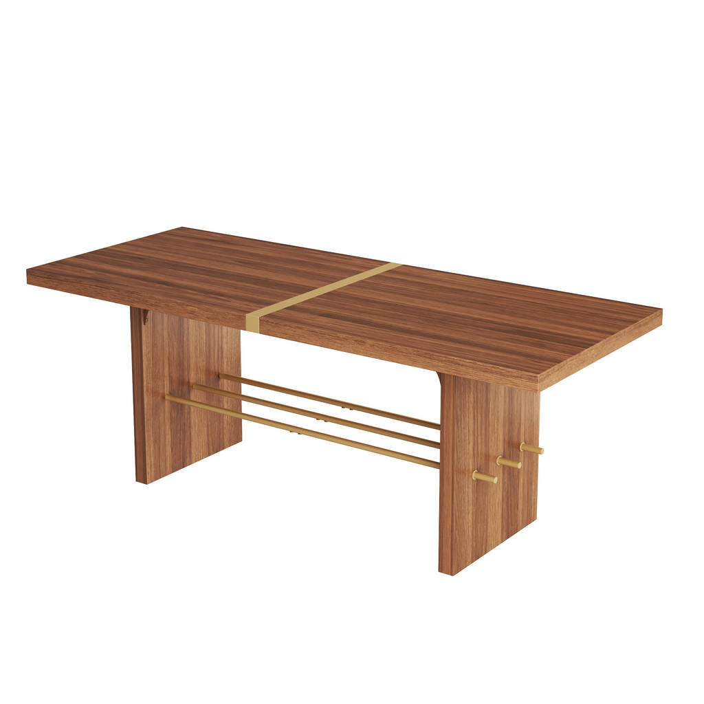FLIEKS JÍDELNÍ STŮL 180cm ořech zlatý design deska 4cm