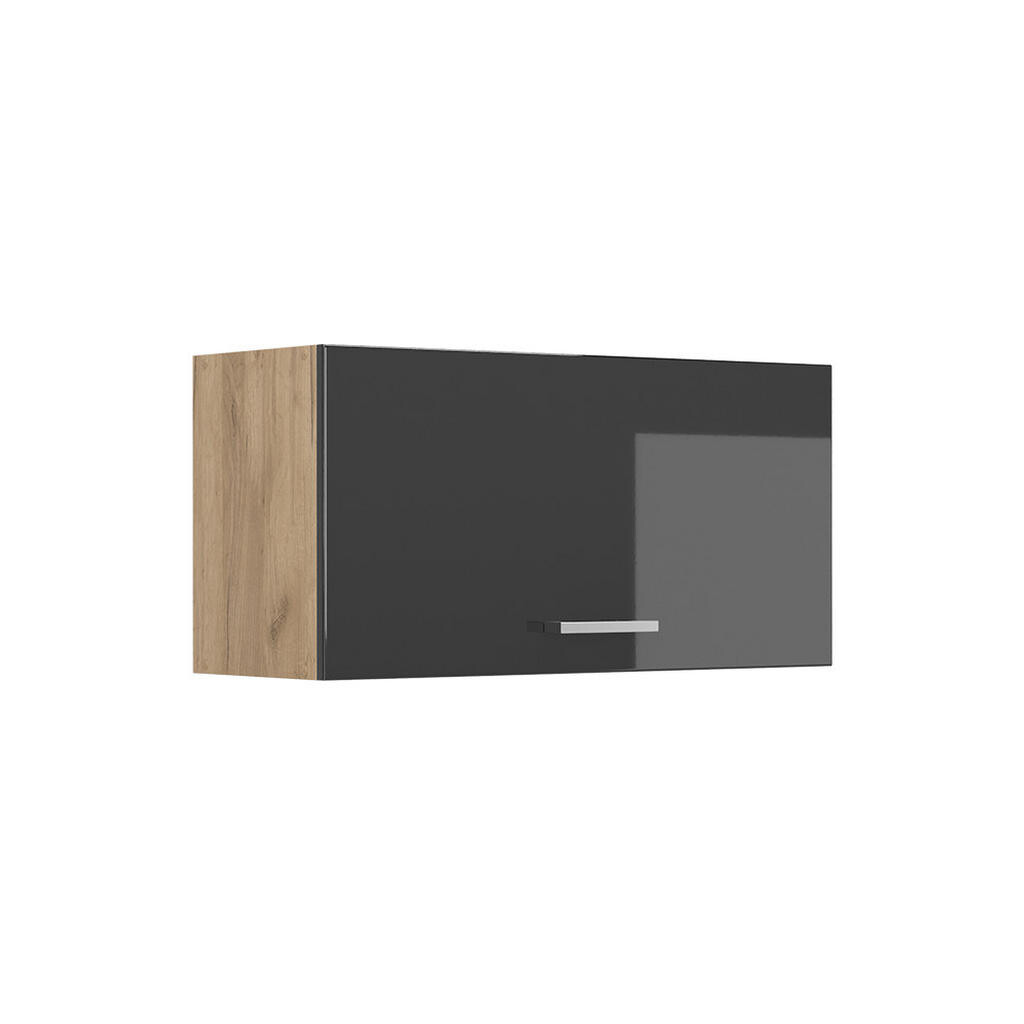Vicco VĚŠÁK NA STĚNU R-Line, Antracitový vysoký lesk/Zlatý mocný dub, 80 cm Plochý