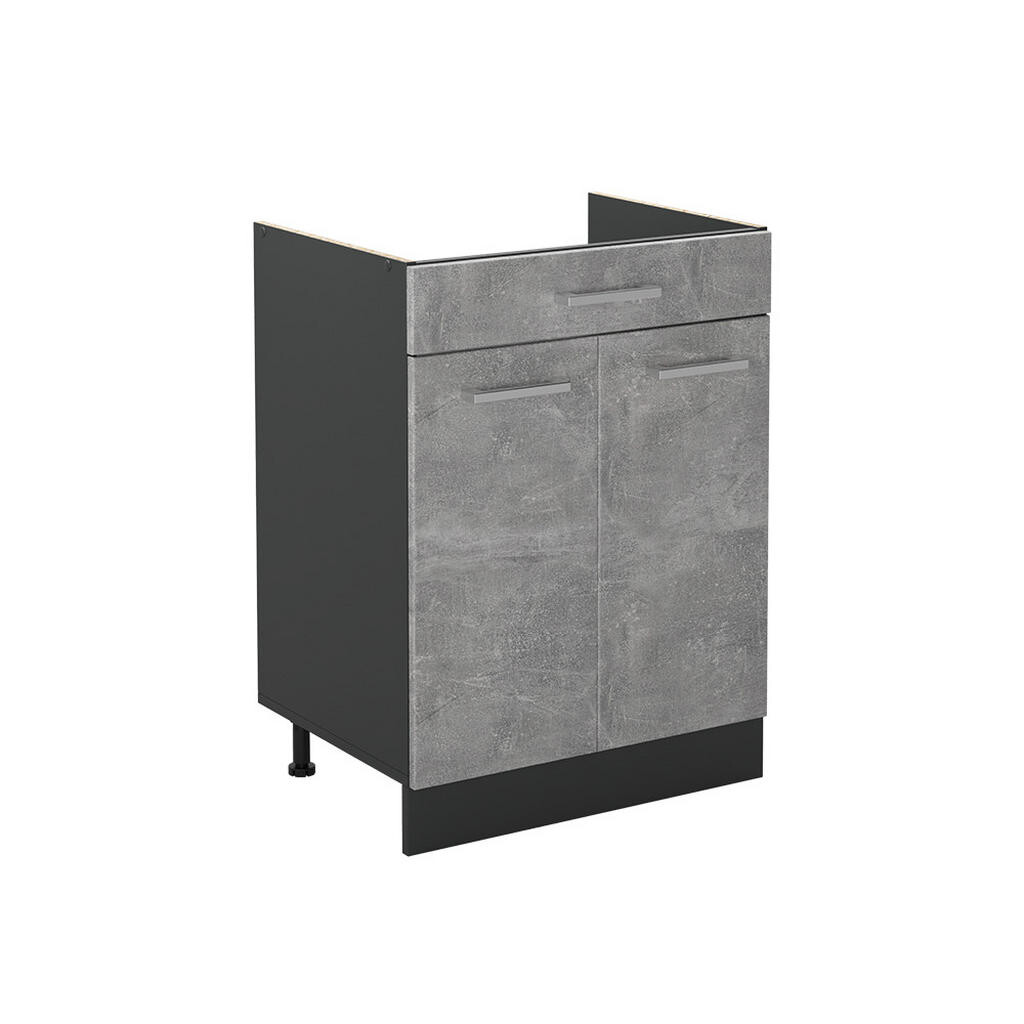 Vicco SPODNÍ SKŘÍŇKA KUCHYŇSKÉ LINKY R-Line, Beton/Antracit, 60 cm se zásuvkou bez pracovní desky