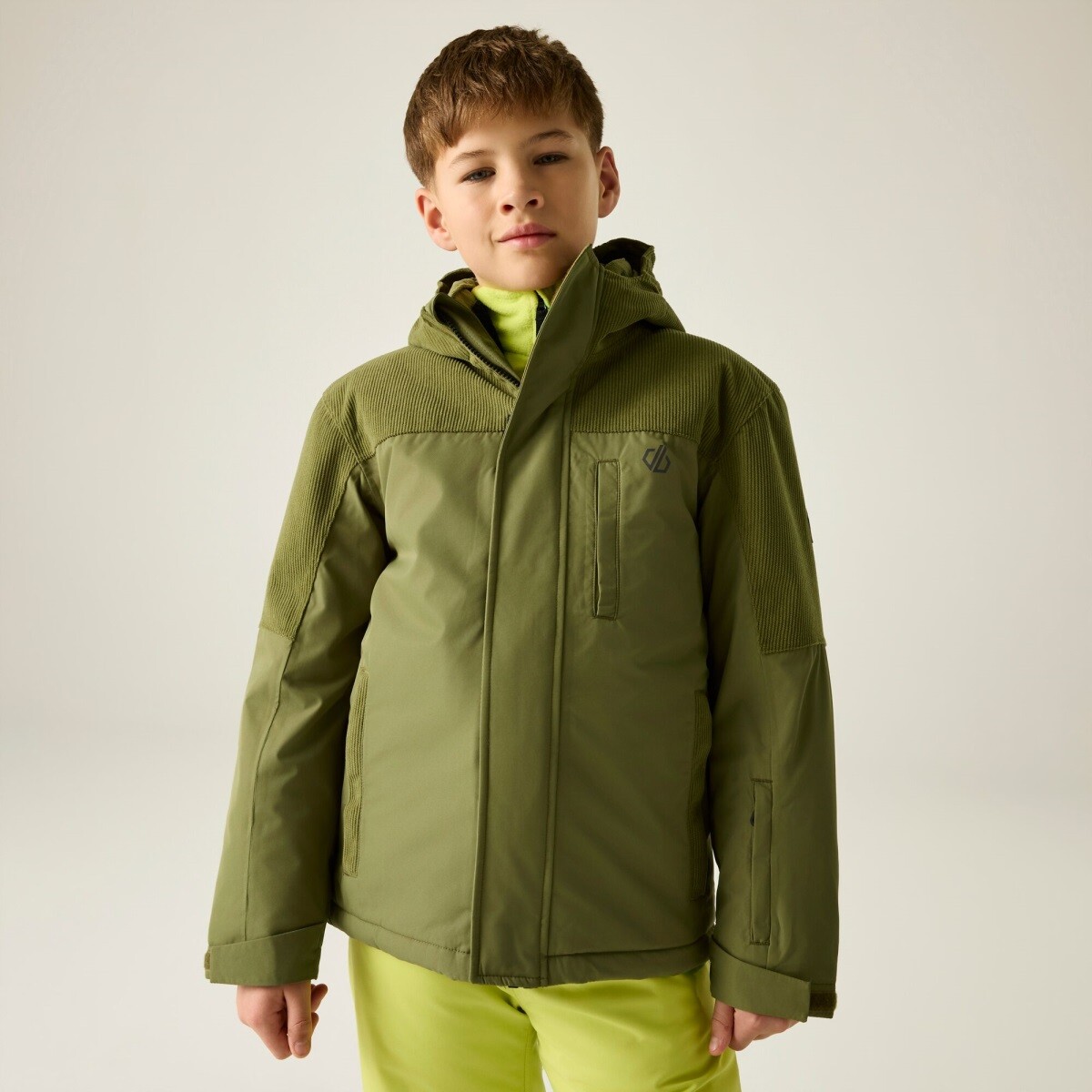 Dětská lyžařská bunda dare2b chill khaki 134-140