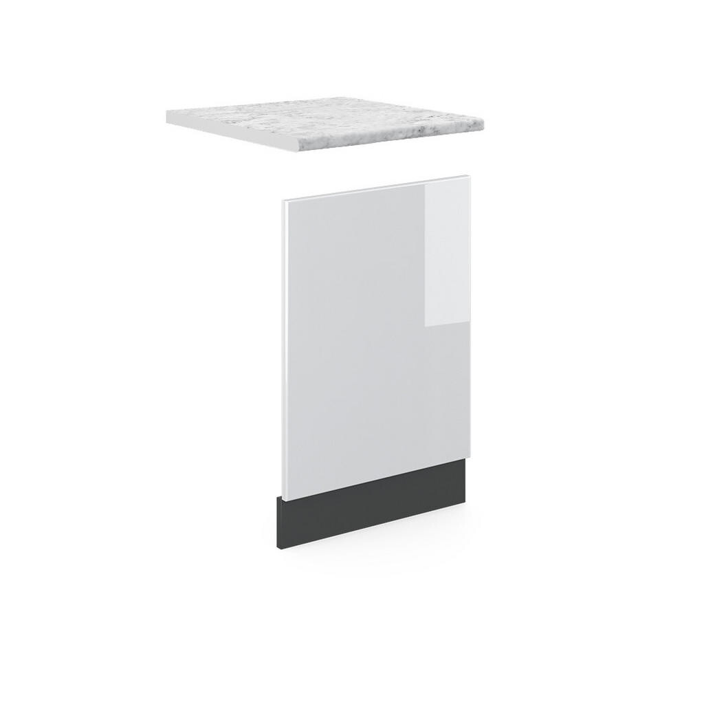 Vicco PŘEDNÍ PANEL R-Line Bílá vysoký lesk 45 cm , PD Mramor