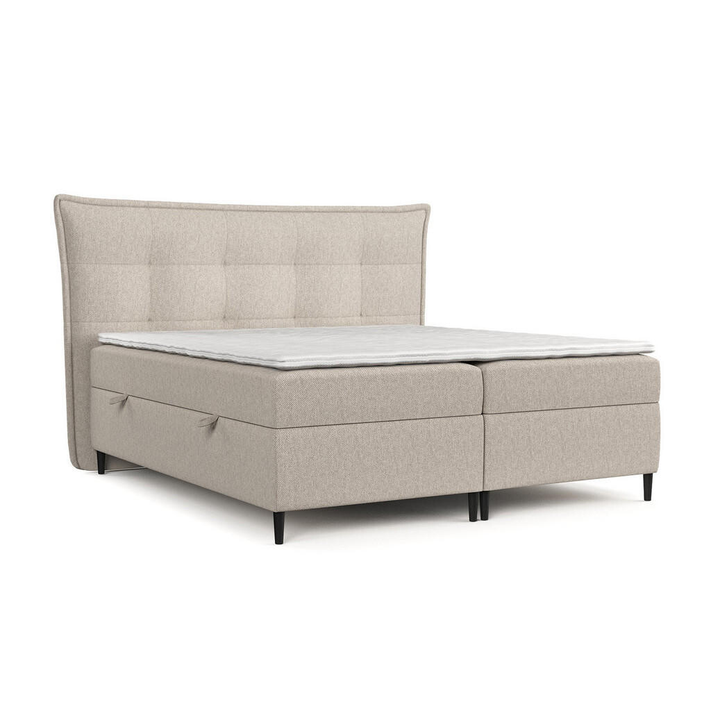 AltaBeds POSTEL BOXSPRING LAS PALMAS 200/200 cm Světle béžová