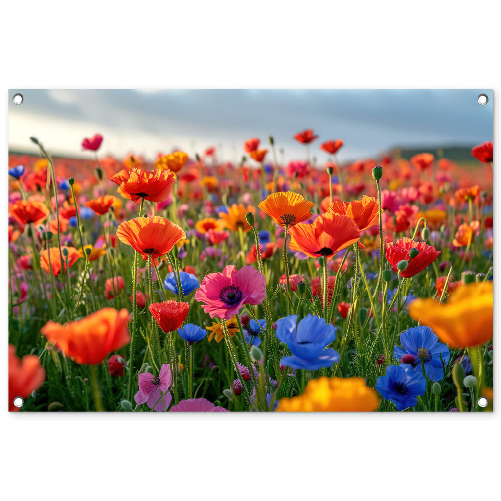 OnlyWow ZAHRADNÍ PLAKÁT Květiny - Mák - Barevné - Příroda 90x60 cm