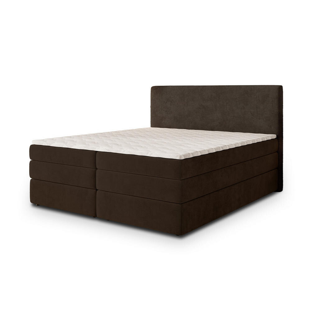 MASSENO POSTEL BOXSPRING MATERN 140x200 cm, s matrací a úložným prostorem, hnědá