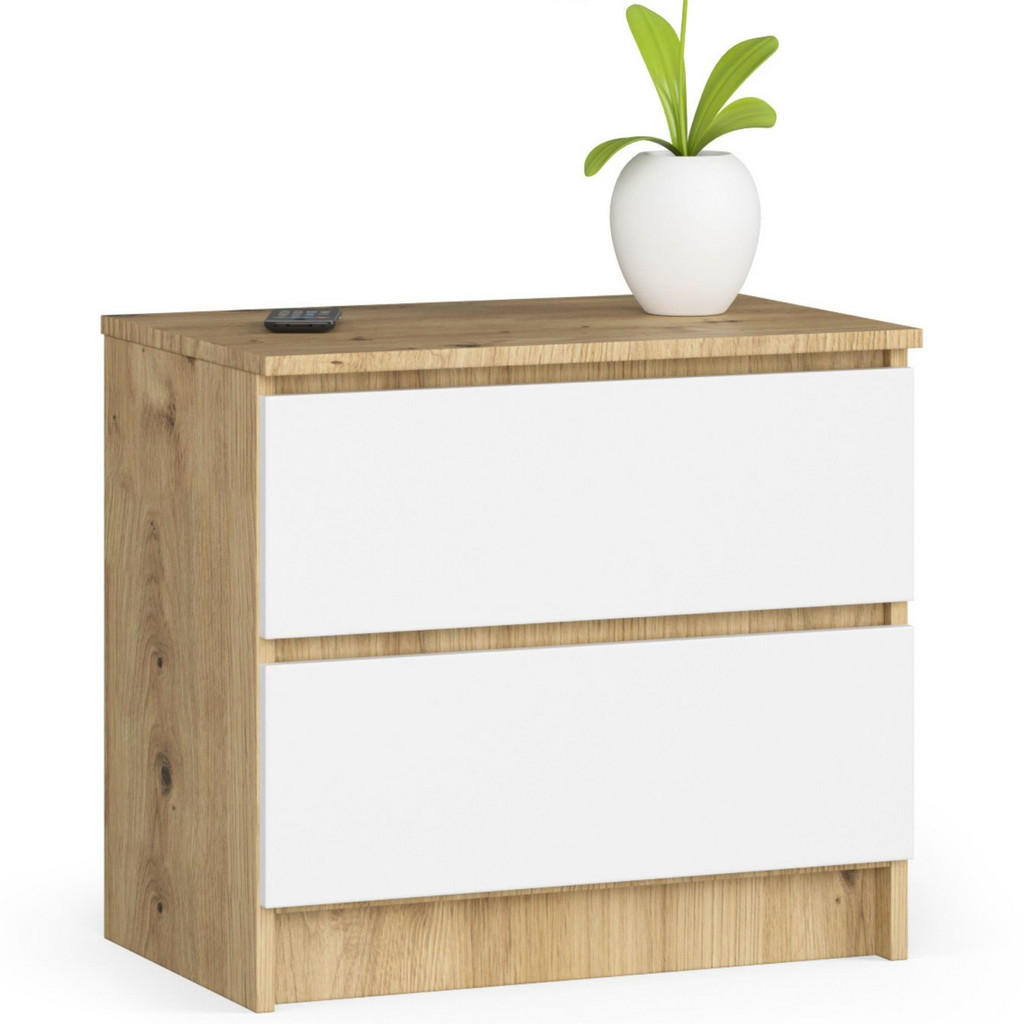 RAUMHIRSCH FURNITURE KOMODA dub Artisan, bílá 55/60/40