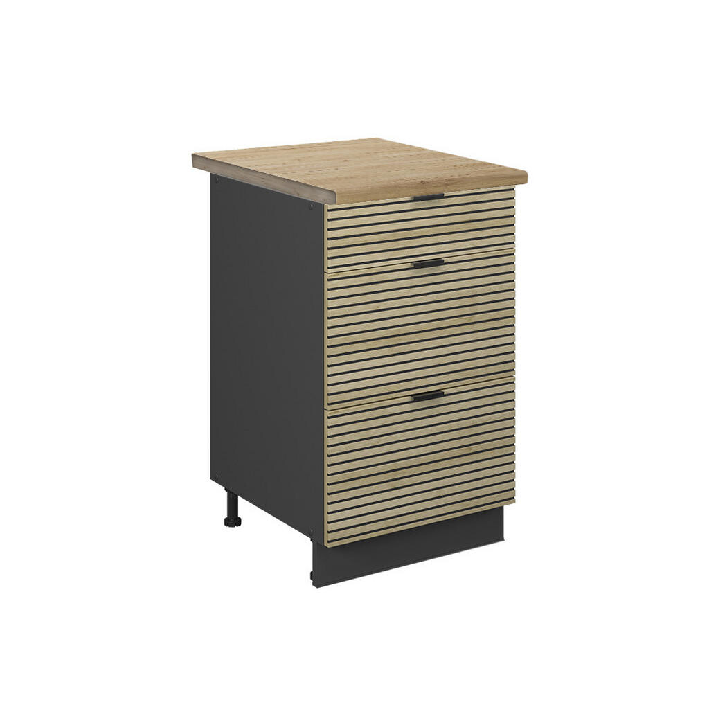 Vicco SPODNÍ SKŘÍŇKA KUCHYŇSKÉ LINKY Fame-Line, Dubový panel/Antracit, 50 cm, PD Dub