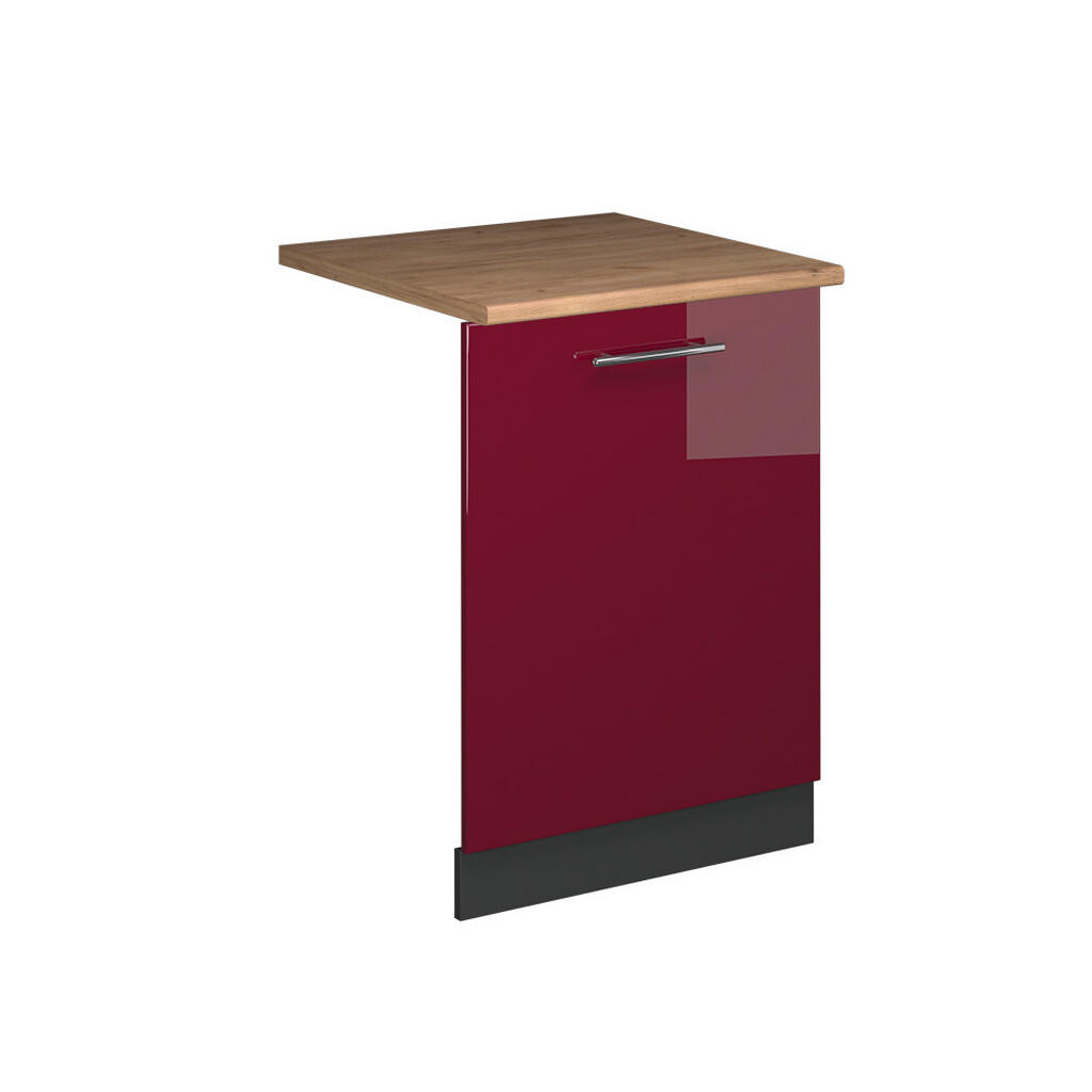 Vicco ČELNÍ PANEL MYČKY Fame-Line Bordó červená vysoký lesk 60 cm , PD Dub