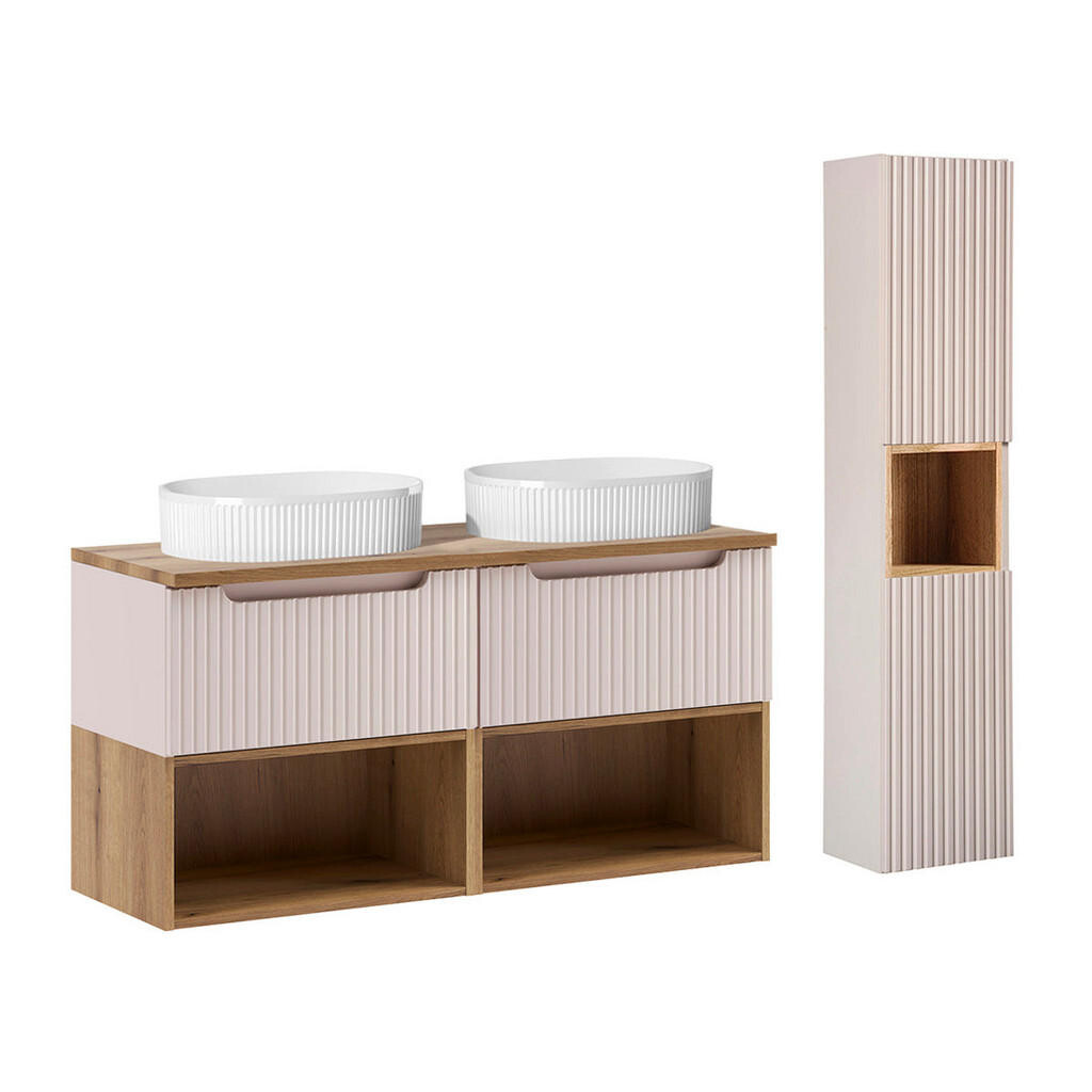 Petits-meubles KOUPELNOVÝ NÁBYTEK 120.4cm Riva 2er-Set Kašmír