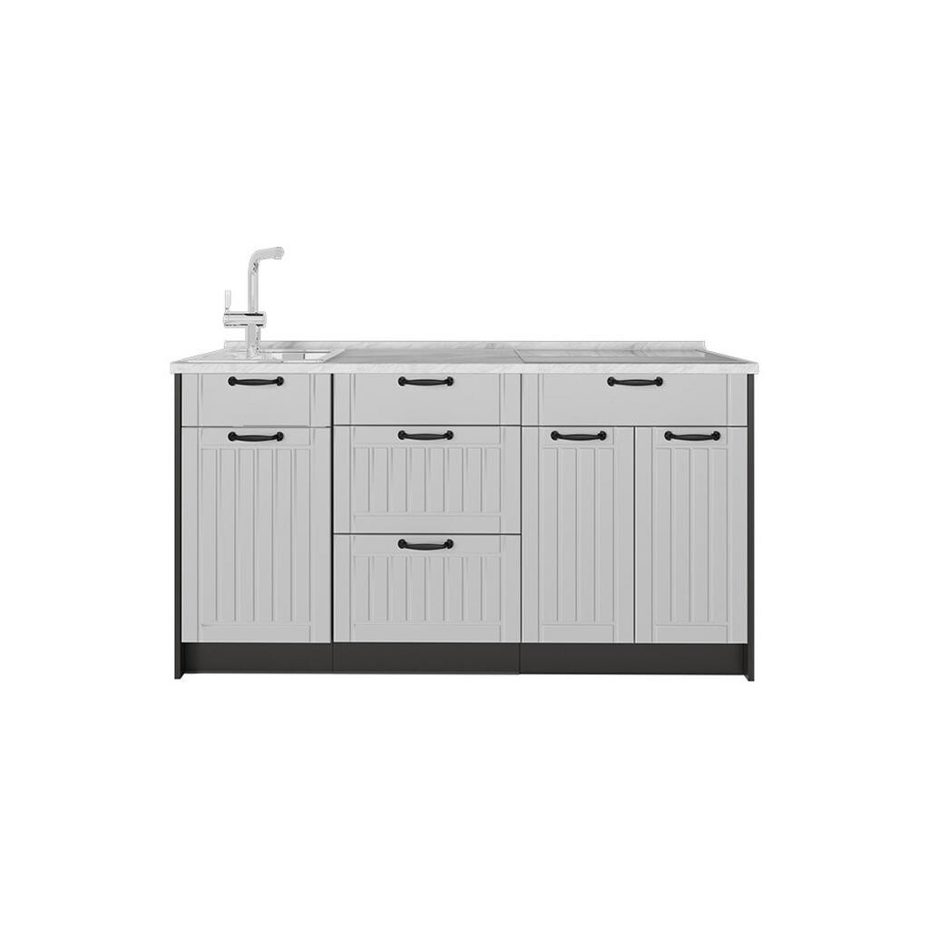 Vicco KUCHYŇSKÝ BLOK Fame-Line, Bílý venkovský dům, 150 cm, PD Mramor