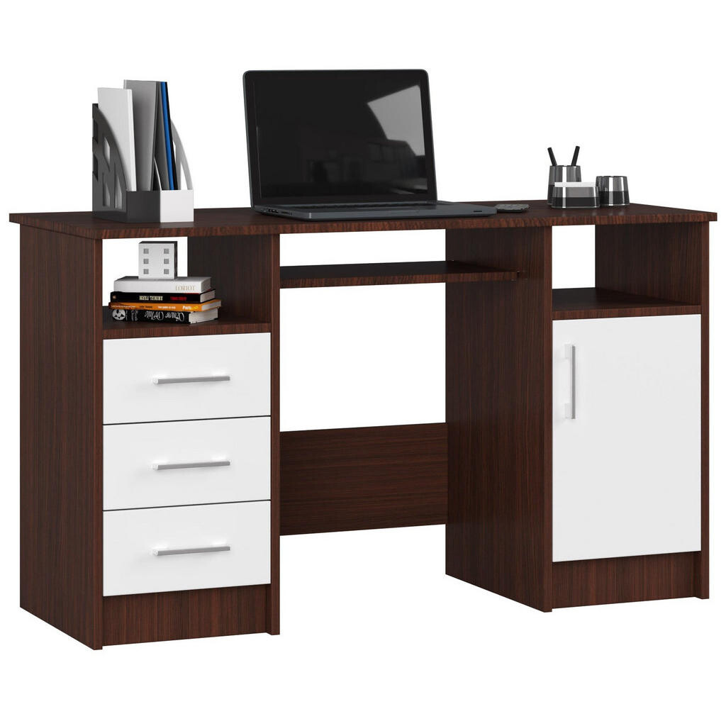 RAUMHIRSCH FURNITURE PSACÍ STŮL Tmavě hnědý, bílý 74/124/52