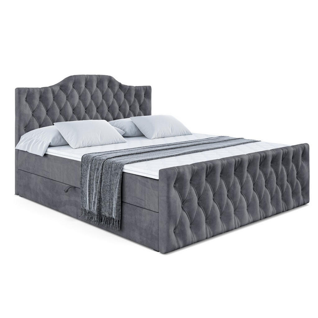 ALTDECOR AMERICKÁ postel VILA-1-Z – 120 × 200 cm – H3 – tmavě šedá
